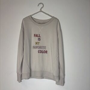Viral Sweatshirt Sweater Sz Lg Tan‎ Beige C&C Cali Fall Is My Favorite Color